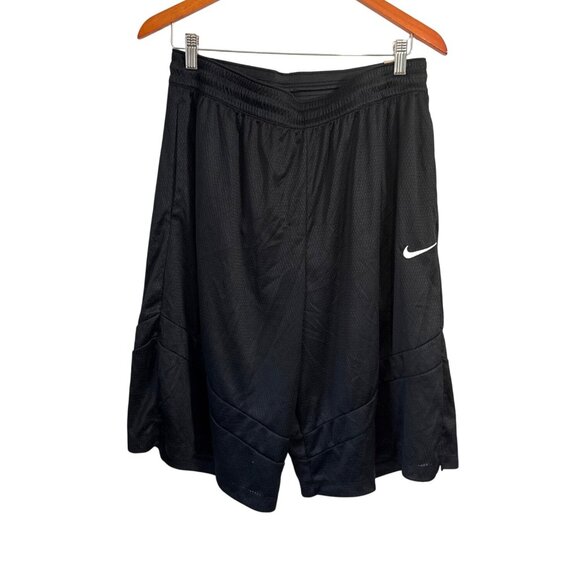 Nike Dri-Fit Mens Loose Fit Below Knee Length Black Athletic Shorts Size L - Picture 1 of 7